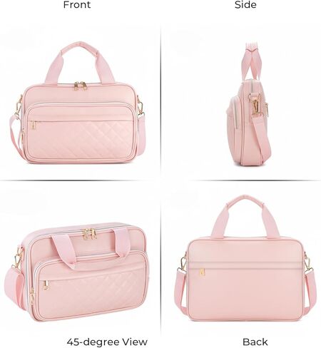 INNATO Leather Bible Cover Case with Ribbon Bookmark, Large Bible Carrying Tote Bag with Handle and Shoulder Strap for Women, Multi Pockets Church Bag Bible Purse for Studying and Travel in Kuwait