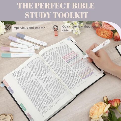 Bible Cover Case for Women, Large Bible Bag with Strap Shoulder,Journaling Kit Book Carrying Case with Pastel Highlighters Tabs, Bible Study Supplies & Christian Gift for Gilrs (Purple) in Saudi Arabia