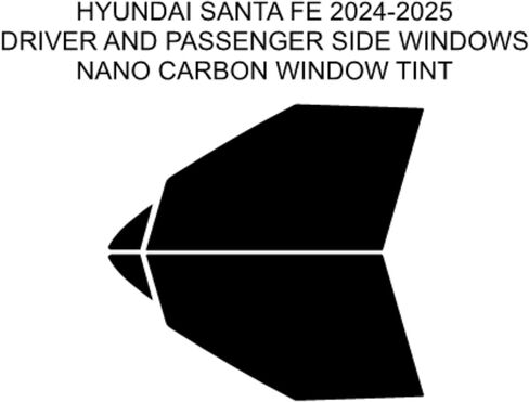 مجموعة صبغة نانو كربون مسبقة القطع لسيارة Hyundai Santa Fe 2024-2026 للسائق والركاب التي تعمل بنظام Windows مقطوعة لتناسب نظام Windows الخاص بك.. (35% الكل) in Kuwait