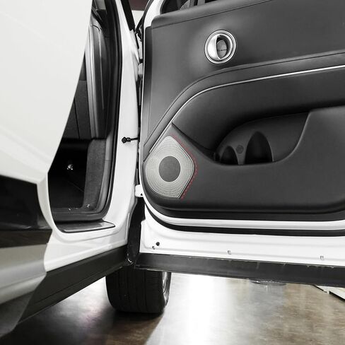 YOUTOOCAR Stainless Steel Door Speaker Decoration Cover Trim Compatible with Hyundai Palisade 2026 Accessories (Silver) in Saudi Arabia