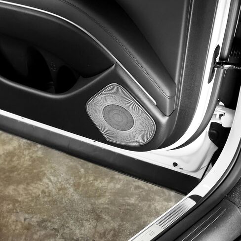 YOUTOOCAR Stainless Steel Door Speaker Decoration Cover Trim Compatible with Hyundai Palisade 2026 Accessories (Silver) in Saudi Arabia