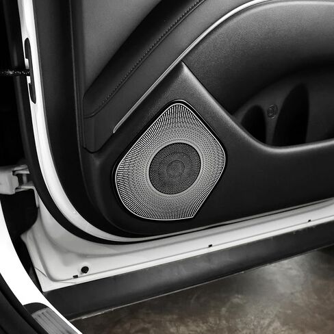 YOUTOOCAR Stainless Steel Door Speaker Decoration Cover Trim Compatible with Hyundai Palisade 2026 Accessories (Silver) in Saudi Arabia