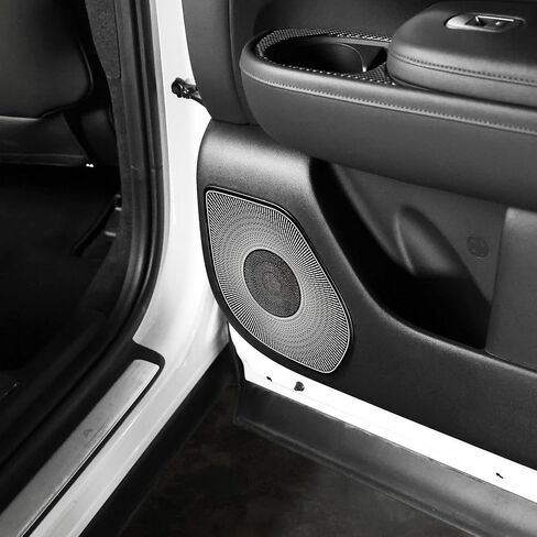 YOUTOOCAR Stainless Steel Door Speaker Decoration Cover Trim Compatible with Hyundai Palisade 2026 Accessories (Silver) in Saudi Arabia
