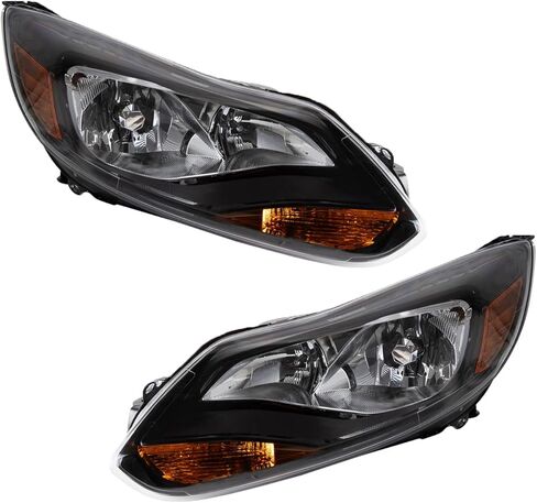 TRQ Headlight Assembly Set Headlights Driver & Passenger Side FO2502299 FO2503299 Compatible with 2012-2014 Ford Focus in Saudi Arabia