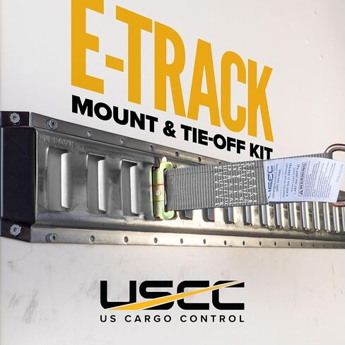 US Cargo Control E Track Tie Down Rail Kit - (4) 5' Etrack Rails, (8) Rope Tie Offs, (8) End Caps, (80) Hex Screws Self-Drilling, (80) Hex Head Wood Screws - E Track Kit for Trucks, Vans, & Trailers in Saudi Arabia