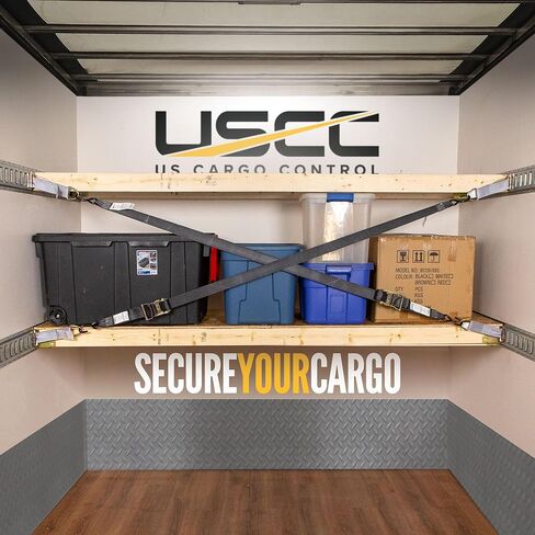 US Cargo Control E Track Tie Down Rail Kit - (4) 5' Etrack Rails, (8) Rope Tie Offs, (8) End Caps, (80) Hex Screws Self-Drilling, (80) Hex Head Wood Screws - E Track Kit for Trucks, Vans, & Trailers in Saudi Arabia