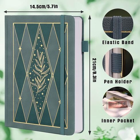 TIEFOSSI A5 Dotted Journal for Women Men, Dot Grid Notebook, 160 GSM Thick Paper, 192 Numbered Pages, Dotted Journal Notebook for Planner Organization, 5.8 x 8.2 in in Saudi Arabia