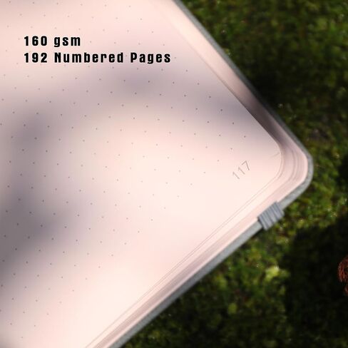 TIEFOSSI A5 Dotted Journal for Women Men, Dot Grid Notebook, 160 GSM Thick Paper, 192 Numbered Pages, Dotted Journal Notebook for Planner Organization, 5.8 x 8.2 in in Saudi Arabia