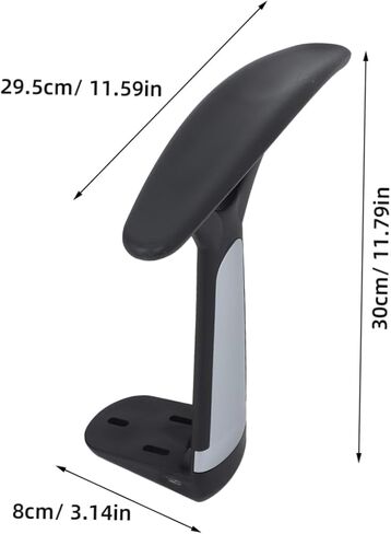 NUOBESTY 2pcs Ergonomic Plastic Armrests for Office and Gaming Chairs Comfortable Replacement Arm Rest for Extended Use Easy Installation Versatile Compatibility for Home and Work Settings in Saudi Arabia