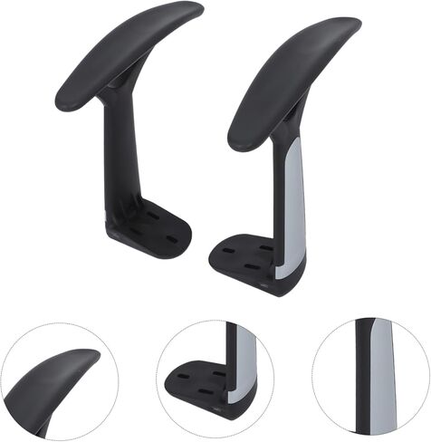 NUOBESTY 2pcs Ergonomic Plastic Armrests for Office and Gaming Chairs Comfortable Replacement Arm Rest for Extended Use Easy Installation Versatile Compatibility for Home and Work Settings in Saudi Arabia