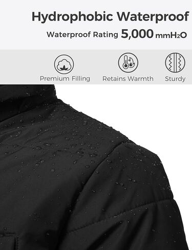 Wantdo Men's Thicken Puffer Jacket Insulated Water-Resistant Warm Winter Coat with Hood in Kuwait