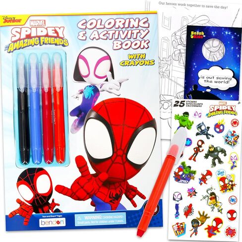 Spidey and Friends Twist Up Crayons Set - Bundle with 4 Twistable Crayons Plus Coloring Pages, Stickers, More | Spidey Coloring Set for Kids, Boys, Girls in Saudi Arabia