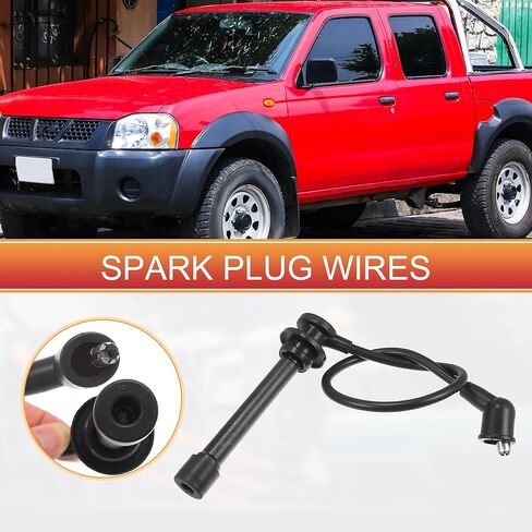 ACROPIX Car Spark Plug Coil Wires الإشعال لفائف تسخير كابل 6.5 مم مناسب لنيسان فرونتير Xterra 2002-2004 L4 2.4L No.224409Z060 - حزمة من 4 in Saudi Arabia