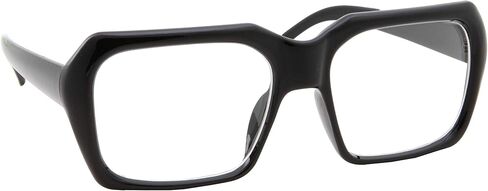 XL Oversized Black Nerd Clear Glasses - Men and Women - Square Costume in Kuwait