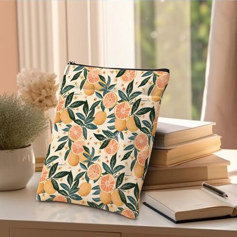 Flowers Book Lovers Gifts, Book Sleeve, Books Bag for Paperbacks with Zipper Front Pocket Bookish Accessories Flowers Gifts for Women Apple Loves Sister Birthday Friendship in Saudi Arabia