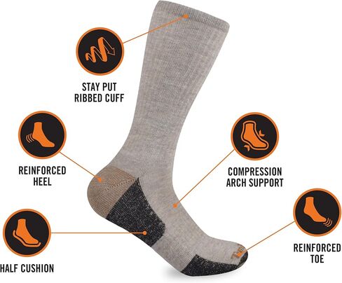 Timberland Men's 4 Pack Outdoor Leisure Crew Assorted Colors, Black/Blue/Brown/Charcoal, 10-13/9-12 in Kuwait