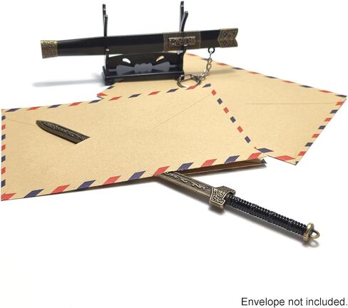 8-Inch Letter Opener with Protective Cover and Display Stand for Daily Mail and Desk Décor Bronze/Black in Saudi Arabia