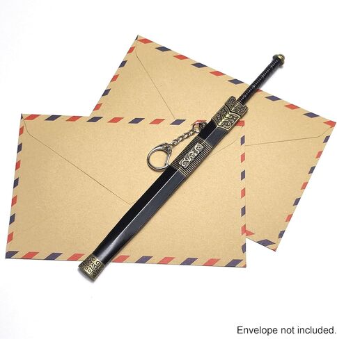 8-Inch Letter Opener with Protective Cover and Display Stand for Daily Mail and Desk Décor Bronze/Black in Saudi Arabia
