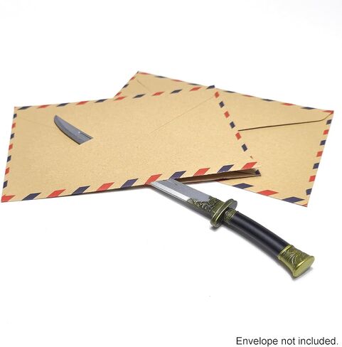 8-Inch Letter Opener with Protective Cover and Display Stand for Daily Mail and Desk Décor Bronze/Black in Saudi Arabia