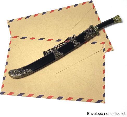 8-Inch Letter Opener with Protective Cover and Display Stand for Daily Mail and Desk Décor Bronze/Black in Saudi Arabia