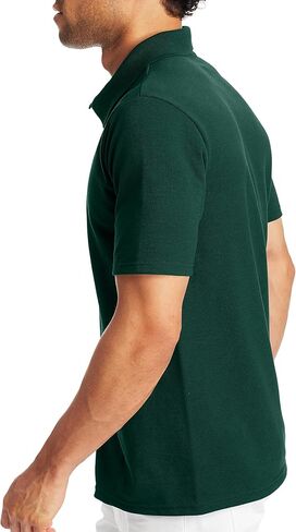 Hanes Men's Short Sleeve X-Temp W/ FreshIQ Polo, Black, Small in Saudi Arabia