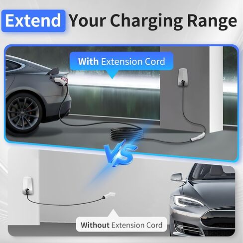 Tesla Extension Cord Holder, Heavy Duty Waterproof EV Charging Extension Cable for NACS Charger, Safe & Reliable for Model X/Y/3/S (Only Holder) in Saudi Arabia