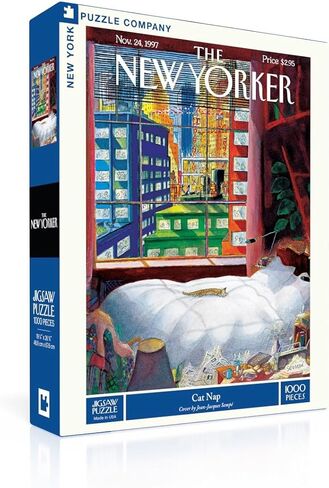 New York Puzzle Company - New Yorker Cat Nap - 1000 Piece Jigsaw Puzzle in Saudi Arabia