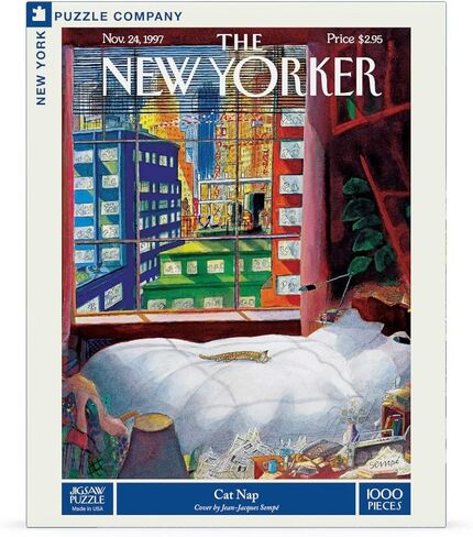 New York Puzzle Company - New Yorker Cat Nap - 1000 Piece Jigsaw Puzzle in Saudi Arabia