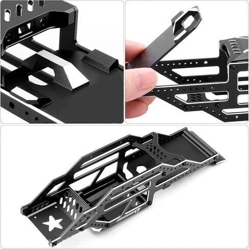 SCX24 Warthog LCG Chassis Frame Kit, Aluminum Body Shell Rocks Cage Buggy Chassis for 1/24 RC Rock Crawler SCX24 Gladiator Bronco, C10, JLU Models Upgrades Part in Saudi Arabia