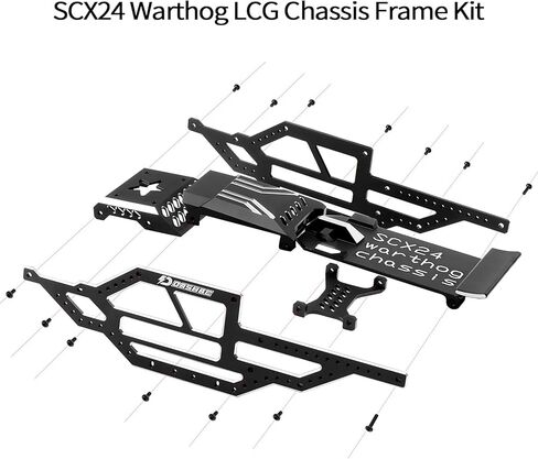 SCX24 Warthog LCG Chassis Frame Kit, Aluminum Body Shell Rocks Cage Buggy Chassis for 1/24 RC Rock Crawler SCX24 Gladiator Bronco, C10, JLU Models Upgrades Part in Saudi Arabia