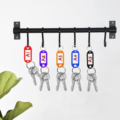 40 Pcs Key Tags with Label Window, Plastic Key Ring Tags, Multicolor in Saudi Arabia