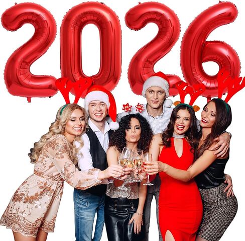 2026 Champagne Gold Balloons, 40" Large Champagne Gold 2026 Balloons Helium Mylar Foil Balloons for 2026 New Year Christmas Graduation Party Decoration in Kuwait