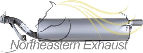 Northeastern Exhaust | Stainless Steel Direct Fit Exhaust Muffler Compatible for Nissan Xterra 2002-2004 3.3L | Free Clamps Included | Automotive Replacement Part in Saudi Arabia