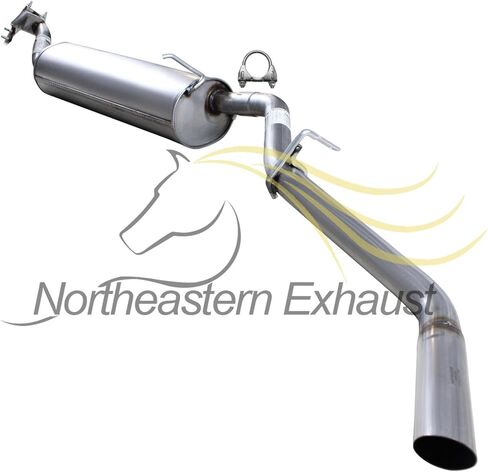 Northeastern Exhaust | Stainless Steel Direct Fit Exhaust Muffler Compatible for Nissan Xterra 2002-2004 3.3L | Free Clamps Included | Automotive Replacement Part in Saudi Arabia