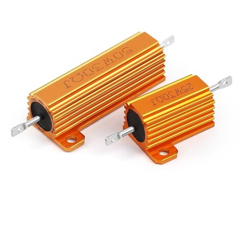 1Pcs 50W 100W Aluminum Power Metal Shell Wirewound Resistor RX24 0.1R~10K 5 6 8 10 20 100 150 1K 10K ohm Gold Resistors(50W-10R) in Saudi Arabia