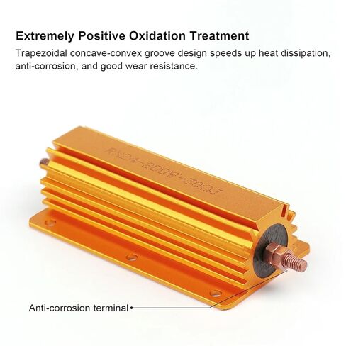 1Pcs 50W 100W Aluminum Power Metal Shell Wirewound Resistor RX24 0.1R~10K 5 6 8 10 20 100 150 1K 10K ohm Gold Resistors(50W-10R) in Saudi Arabia