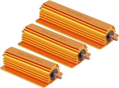 2Pcs 5W Aluminum Power Metal Shell Wirewound Resistor RX24 0.01R~10K 1 2 3 5 6 8 10 20 100 150 1K 10K ohm Gold Resistor(10K) in Saudi Arabia