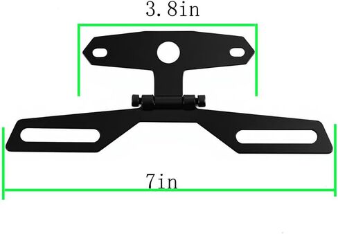 Adjustable Motorcycle License Plate Mount, Folding License Plate Tail Light Holder Rear Bracket Mount for Motorcycle Bike in Kuwait