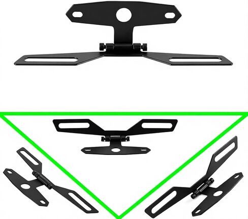 Adjustable Motorcycle License Plate Mount, Folding License Plate Tail Light Holder Rear Bracket Mount for Motorcycle Bike in Kuwait
