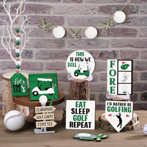 13 Pcs Baseball Tiered Tray Decor Baseball Wooden Decor Baseball Table Centerpieces Rustic Wooden Baseball Game Sign for Fans Baseball Theme Party Ceremony in Kuwait