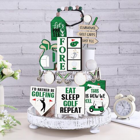 13 Pcs Baseball Tiered Tray Decor Baseball Wooden Decor Baseball Table Centerpieces Rustic Wooden Baseball Game Sign for Fans Baseball Theme Party Ceremony in Kuwait