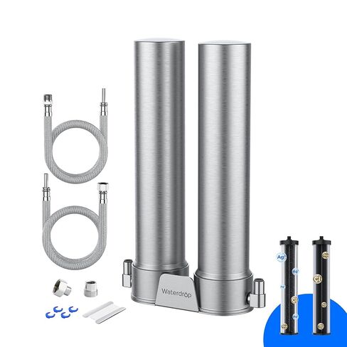Waterdrop TSUF Ultra-Filtration Under Sink Water Filter, Replacement for Waterdrop TSU-W 3-Stage Ultra-Filtration Under Sink Water Filter System, 0.01 Micron, 4000 Gallons High Capacity. 1 Pack in Saudi Arabia