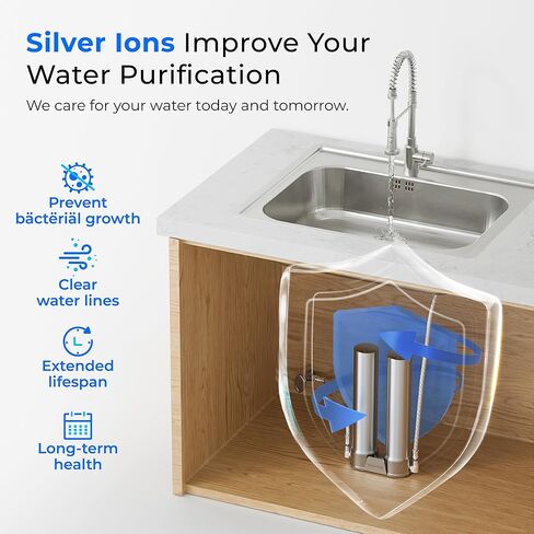 Waterdrop TSUF Ultra-Filtration Under Sink Water Filter, Replacement for Waterdrop TSU-W 3-Stage Ultra-Filtration Under Sink Water Filter System, 0.01 Micron, 4000 Gallons High Capacity. 1 Pack in Saudi Arabia