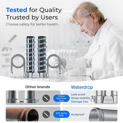Waterdrop TSUF Ultra-Filtration Under Sink Water Filter, Replacement for Waterdrop TSU-W 3-Stage Ultra-Filtration Under Sink Water Filter System, 0.01 Micron, 4000 Gallons High Capacity. 1 Pack in Saudi Arabia