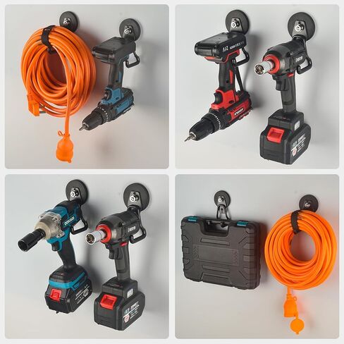 MUTUACTOR Magnetic Hooks,4Pack Strong Heavy Duty Magnetic Hooks for Hanging,Non-Slip Rubber Coated Utility Magnetic Hooks for Storage Garage Tools Power Drill Driver Tool Chest Locker(Orange) in Kuwait