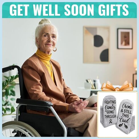 HAPPYPOP احصل على هدايا جيدة قريبًا لمرضى السرطان الكيميائي، هدايا شفاء للناجين من السرطان، جوارب زرقاء غامضة in Kuwait