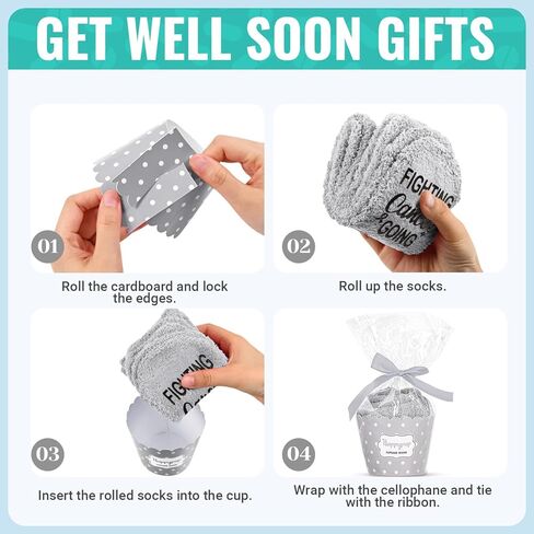 HAPPYPOP احصل على هدايا جيدة قريبًا لمرضى السرطان الكيميائي، هدايا شفاء للناجين من السرطان، جوارب زرقاء غامضة in Kuwait