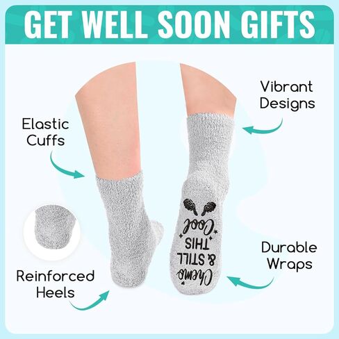 HAPPYPOP احصل على هدايا جيدة قريبًا لمرضى السرطان الكيميائي، هدايا شفاء للناجين من السرطان، جوارب زرقاء غامضة in Kuwait