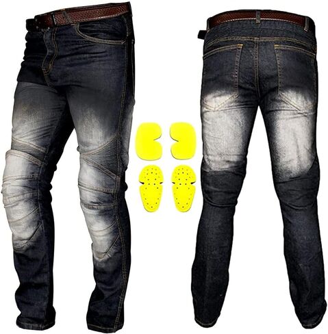 Mens Motorbike Jeans Protective CE Approved Armored Pant Rider Jeans Hip and Knee Protection Safety Pants in Saudi Arabia