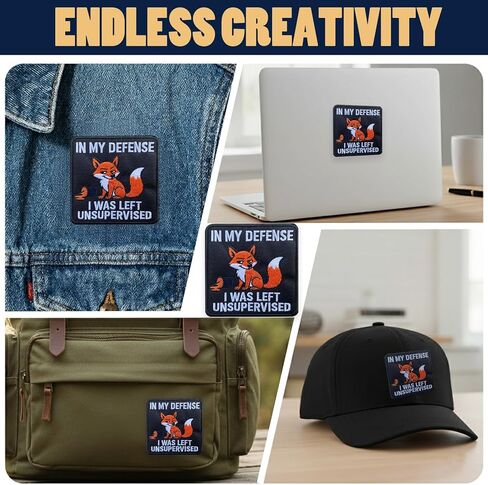 in My Defense I was Left Unsupervised 3" Embroidered Funny Morale Patch with Hook & Loop for Backpack, Jackets, Dog Vests & Tactical Bags in Saudi Arabia